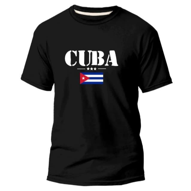 Camiseta Camisa CUBA Masculina Feminina 100% Algodão Premium Envio rápido várias cores Preto Vermelho Branco Azul Rosa