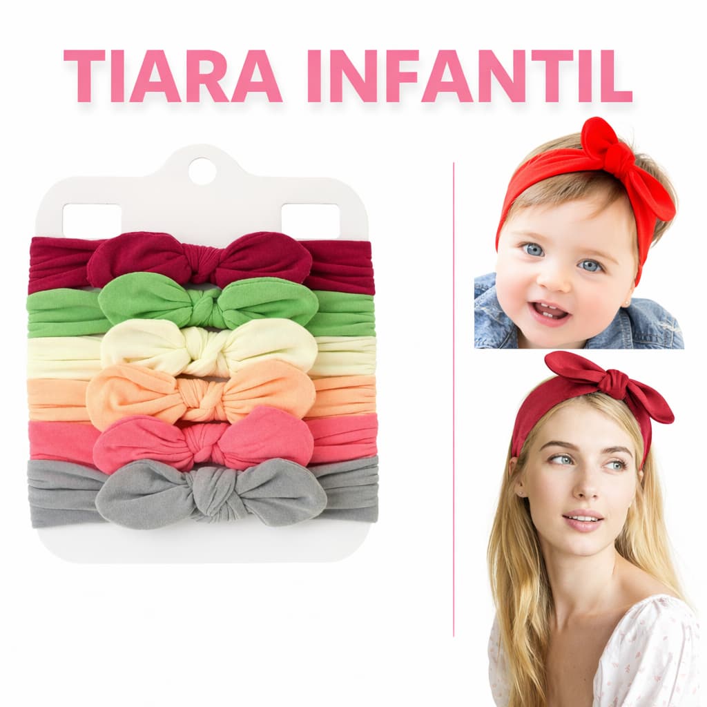 Faixas de Cabelo Bebê Infantil Tiara Laço Turbante Menina Elástica Macia Recém Nascido Acessório Cabelo