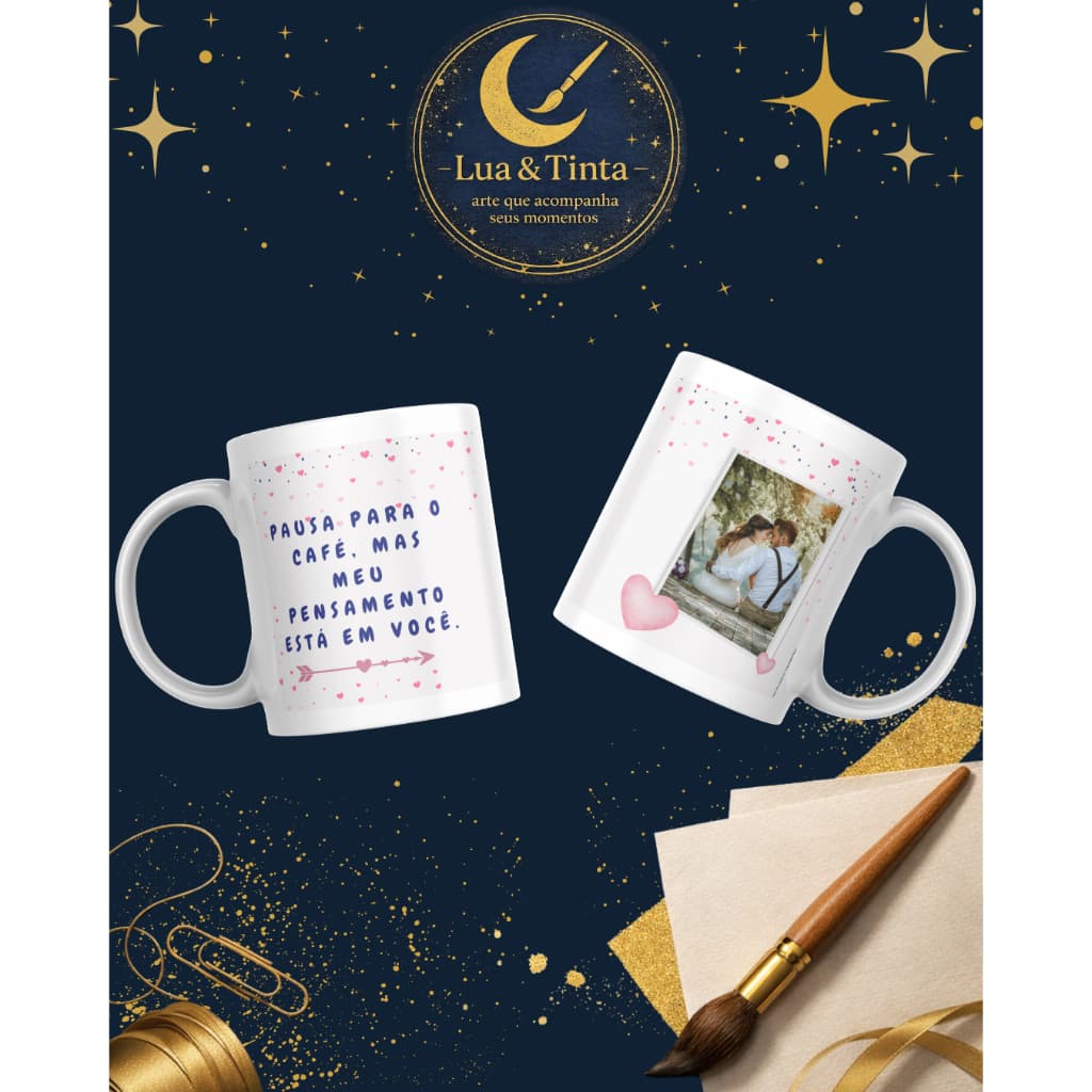 Caneca Casal Amor Personalizada Com Foto Presente Romântico Sua Foto Aqui