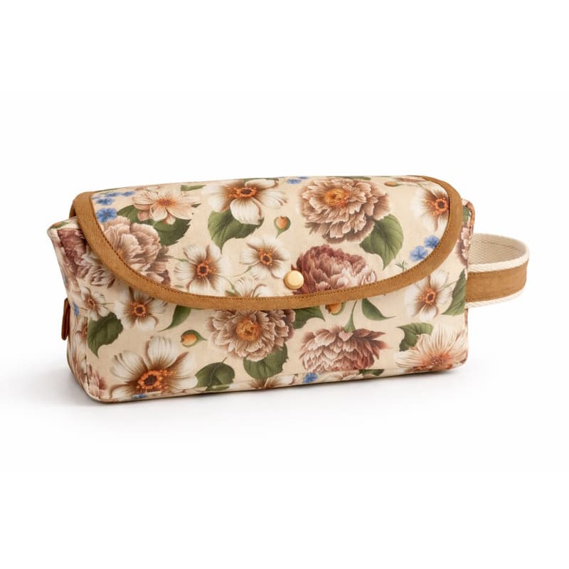Necessaire Feminina Floral com Aba | Porta Maquiagem Skincare, Higiene, Remédios e Viagem | Organizadora e Compacta