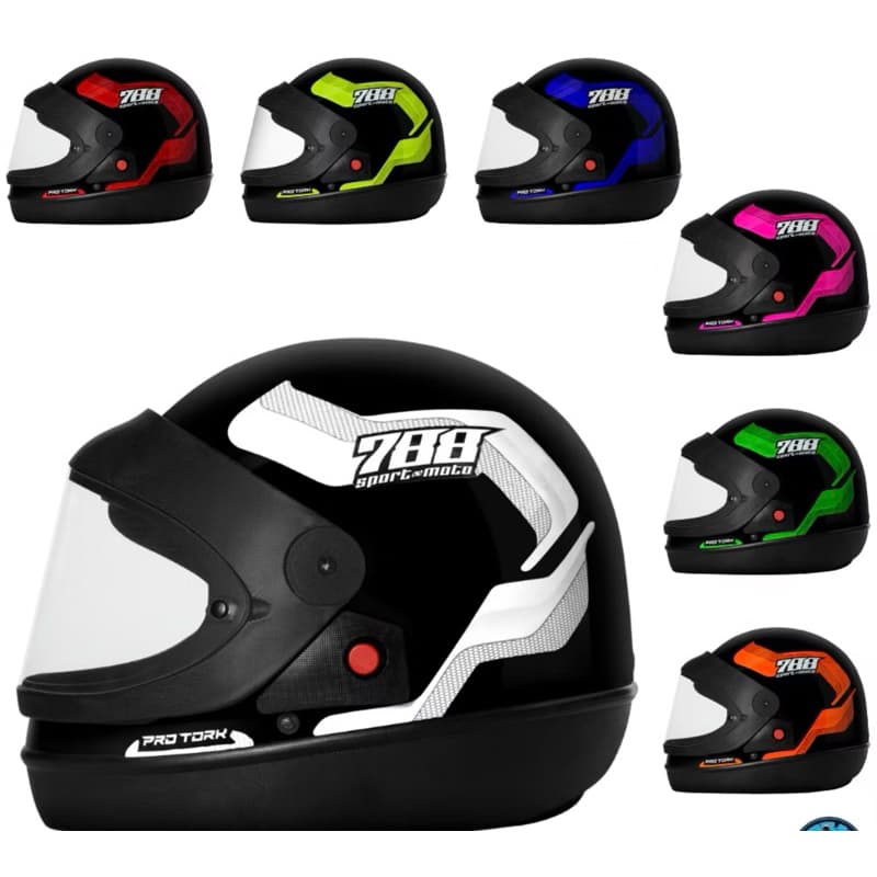 Capacete Moto Fechado Pro Tork Sport Moto 788 Viseira Cristal Abertura Automática
