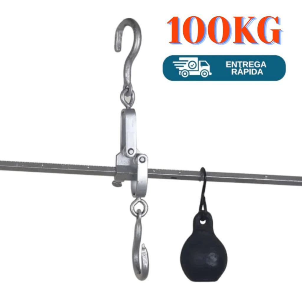 Balança de Vara até 100kg Varão Reforçado Açougue Mercado Feira Comércio Gancho
