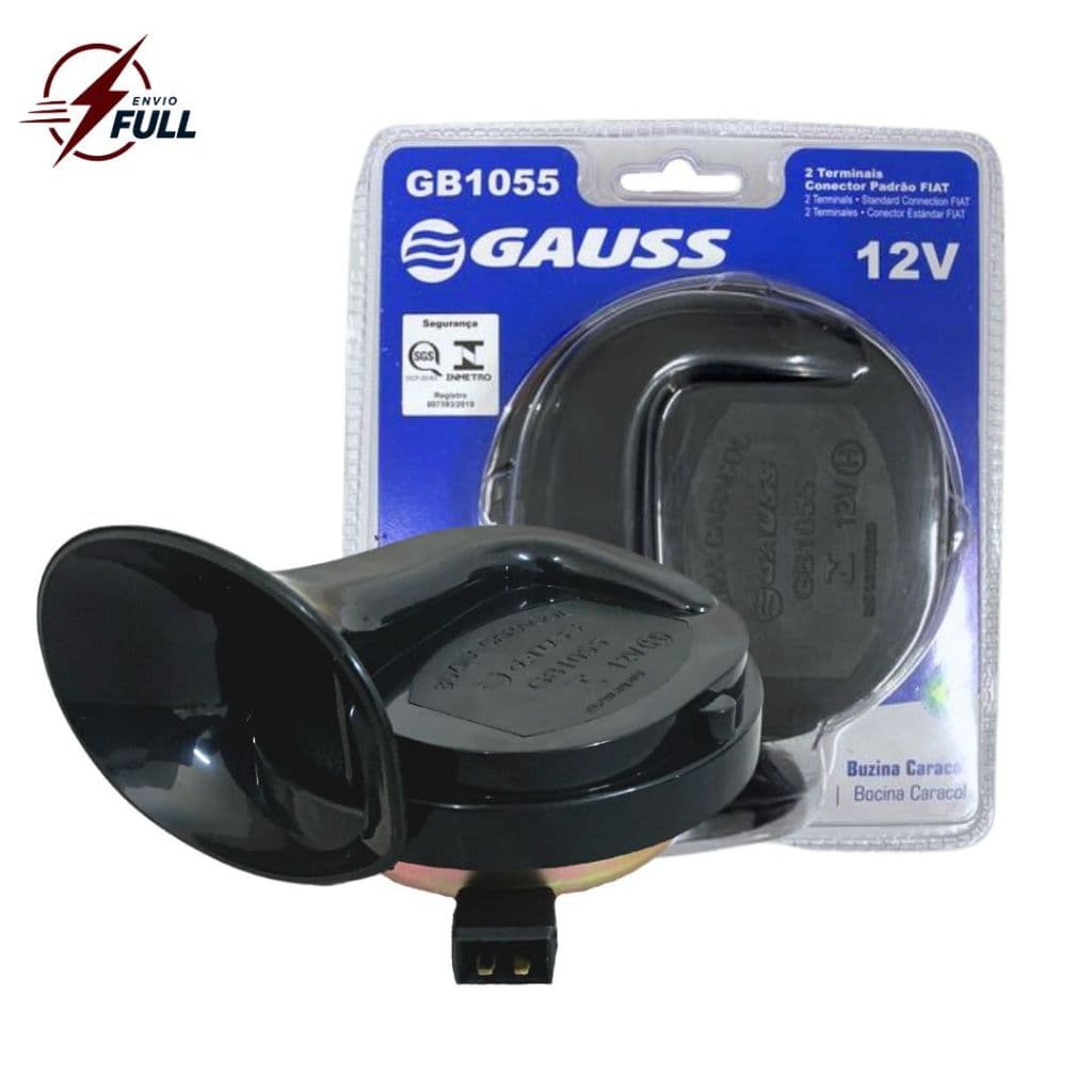 Buzina Caracol Para Fiat Palio Após 1996 Buzina Para Fiat Palio 110dB Com Suporte Buzina Palio Gauss GB1055