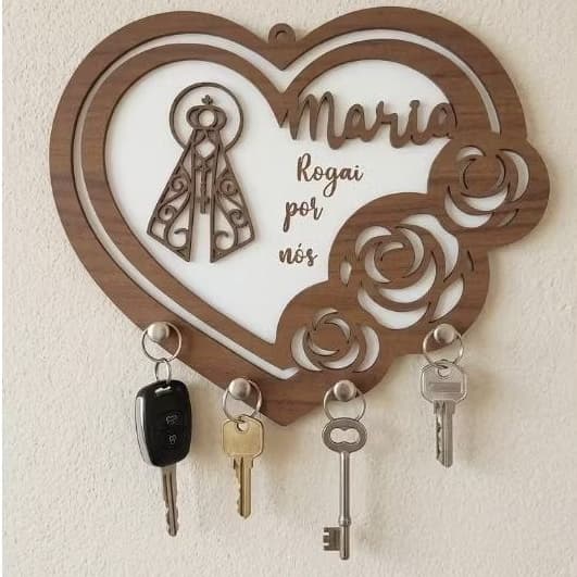 Porta chave coração  Maria Nossa Senhora Aparecida
