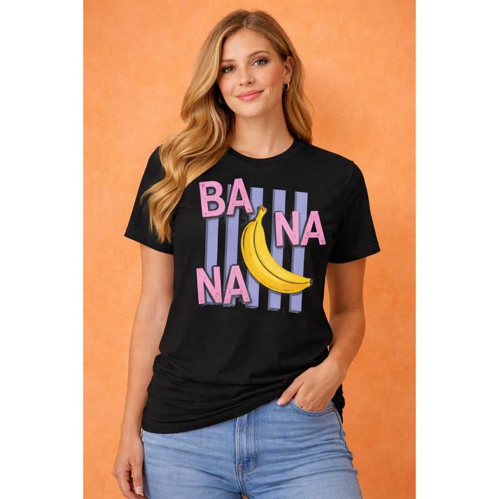 Camiseta T-Shirt Estampa Banana Blusa Verão Frutas Tropicais 2026 Tendência 100% Algodão
