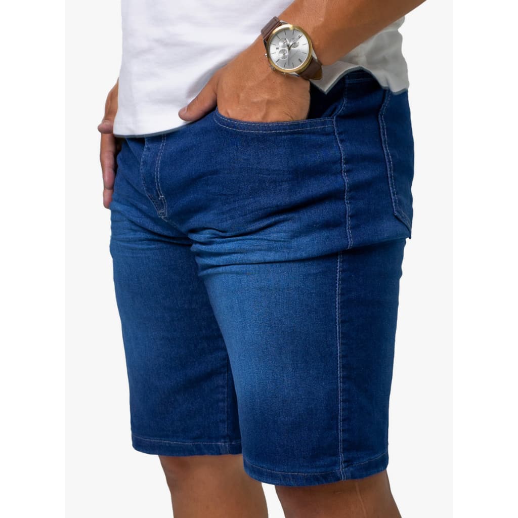 Bermuda Jeans Masculina Lycra|Elastano Premium |Shorts Masculinos|Conforto Dia Todo Lions Jeans