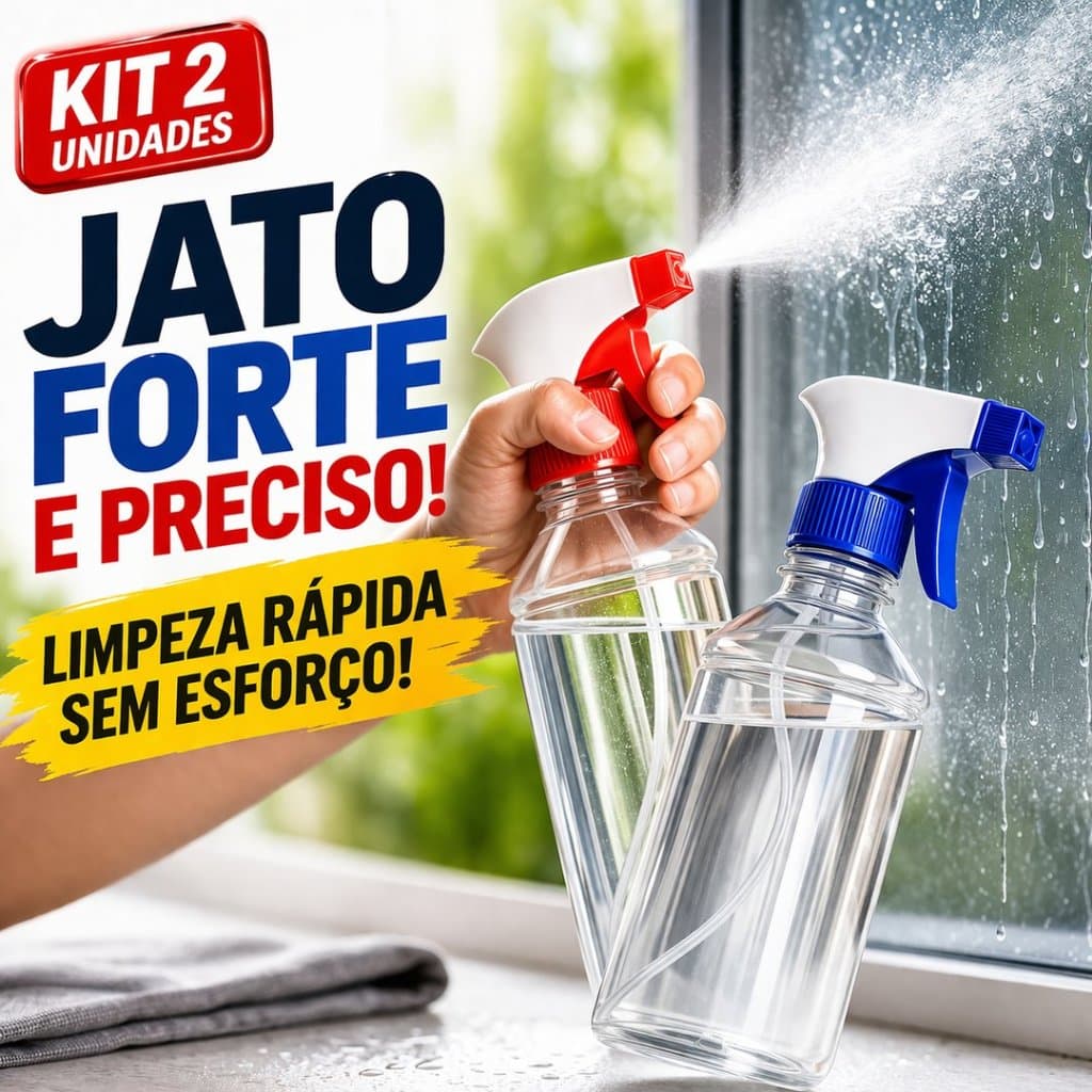 Kit 2 Borrifadores Spray 500ml – Alta Pressão, Multiuso, Limpeza e Jardim