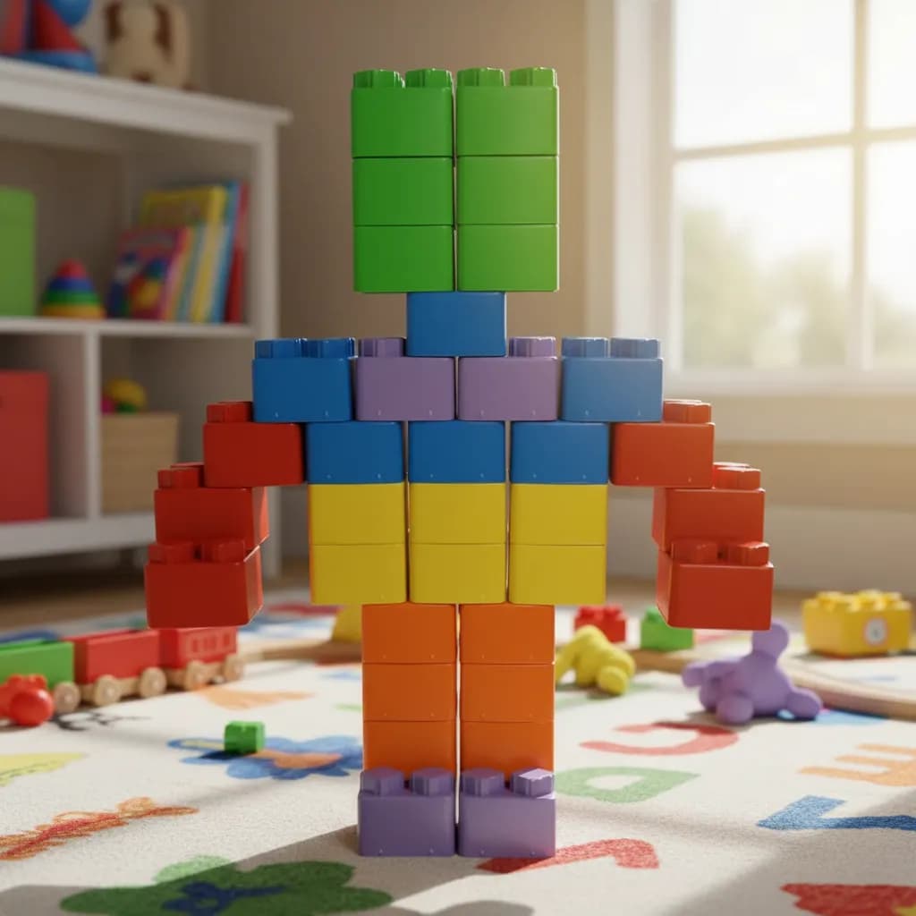 Blocos De Montar infantil didatico Gigante 36 Pecas Plastico grande Brinquedo educativo