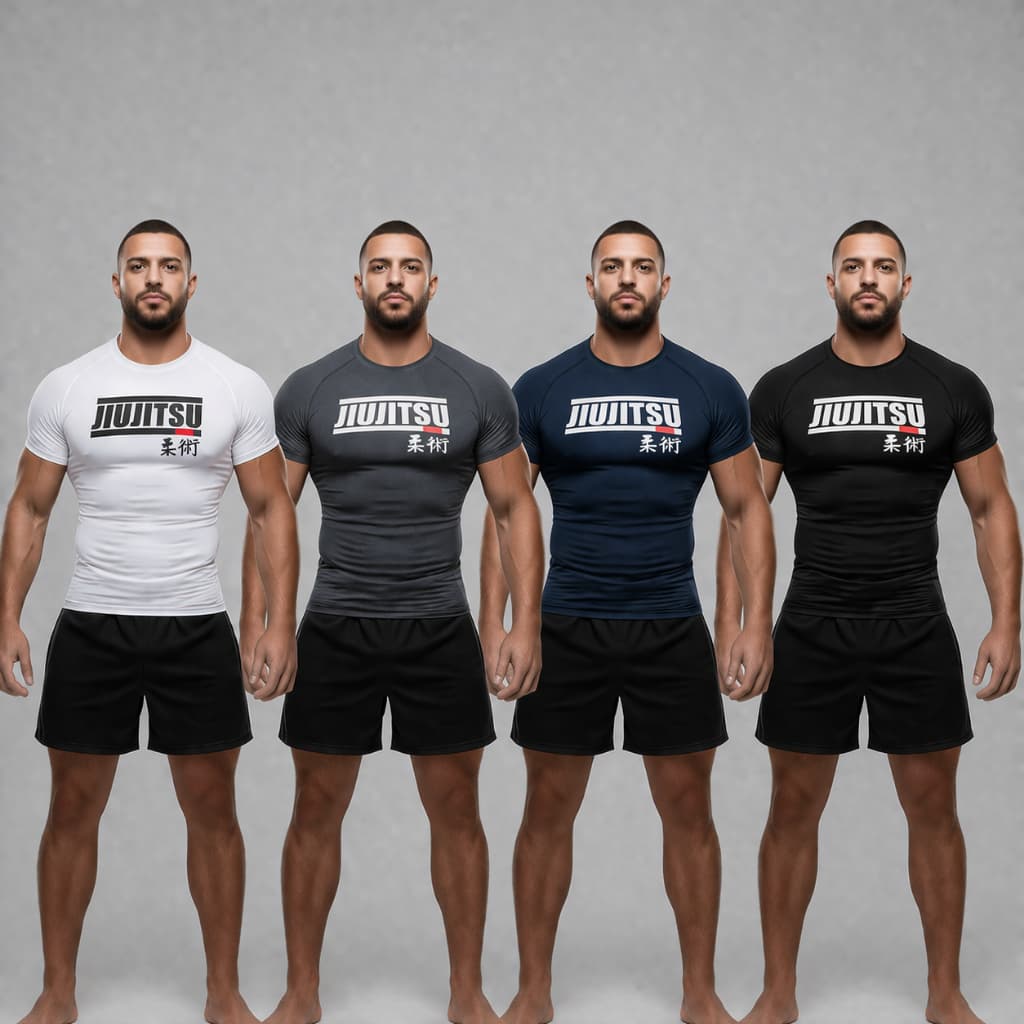 Kit 4 Camisetas Compressão Rash Guard Masculina Treino Jiu Jitsu Academia