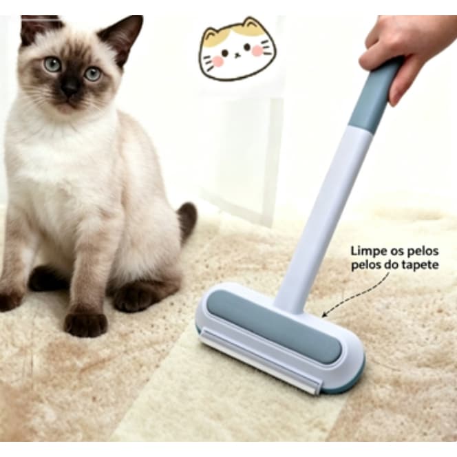Kit 1/2 Escova Tira Remove Pelos de AnimaisMultifuncional Estimação Limpeza Prática