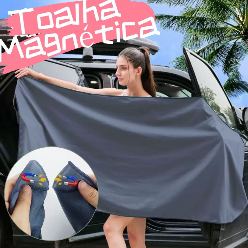 Toalha Banho Magnética Imã Secagem Rápida Portátil Ao Ar Livre Esportes