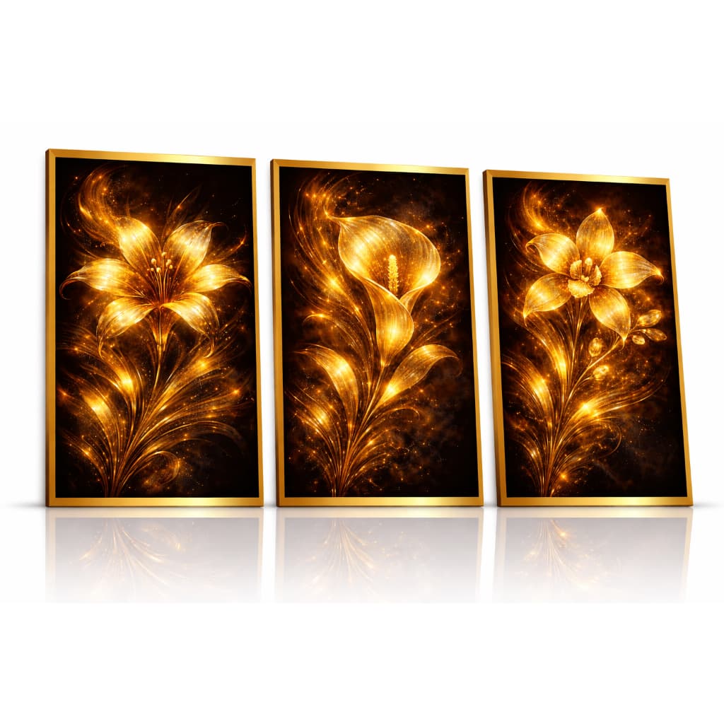 Quadro Decorativo Sala Quarto Copo De Leite Gold Orquídea