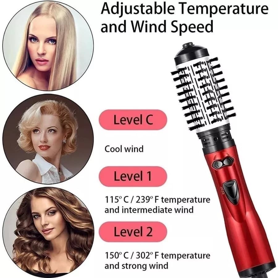 Escova Secadora Elétrica Giratoria Alisadora Modeladora 3in1 220V