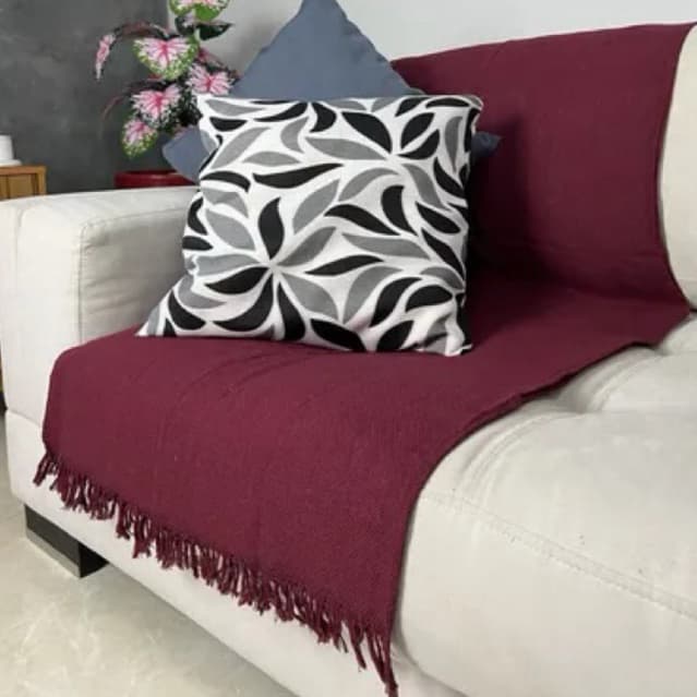Manta para sofá 4 metros Protetora e Cama Casal  Algodão Artesanal Decorativa