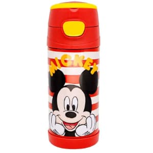 Garrafa Térmica Mickey Mouse C/ Canudo 350ml em Aço Inox