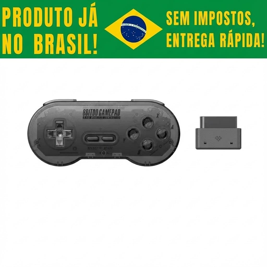 Controle 8BitDo SN30 2.4G Sem Fio - Para SNES Original