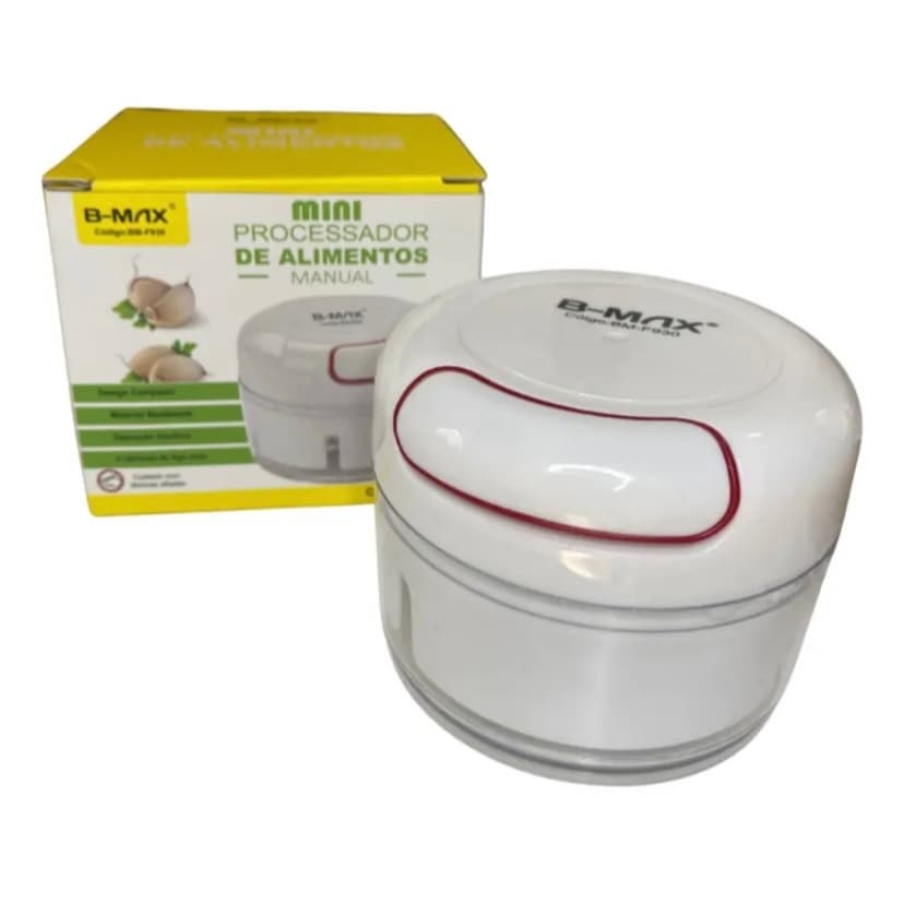 Mini Processador de Alimentos 170ml com Lâminas de Aço Inox para Cortes Precisos