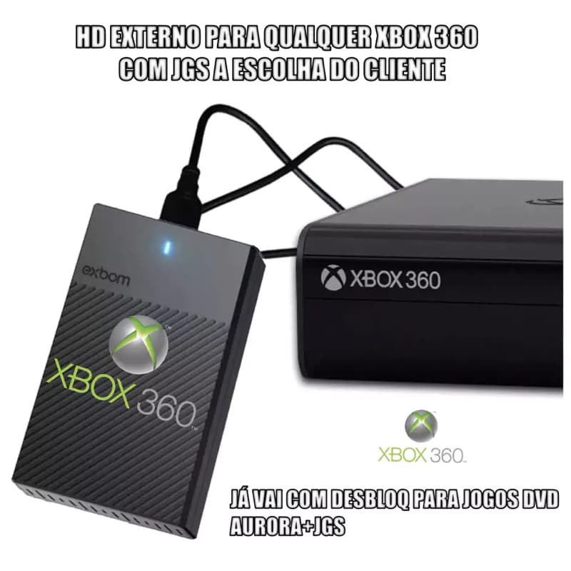 HD ou pendrive para Xbox 360 BLOQUEADO,/RGH/JTAG/EXPLOIT/LT/LT2.0/LTU