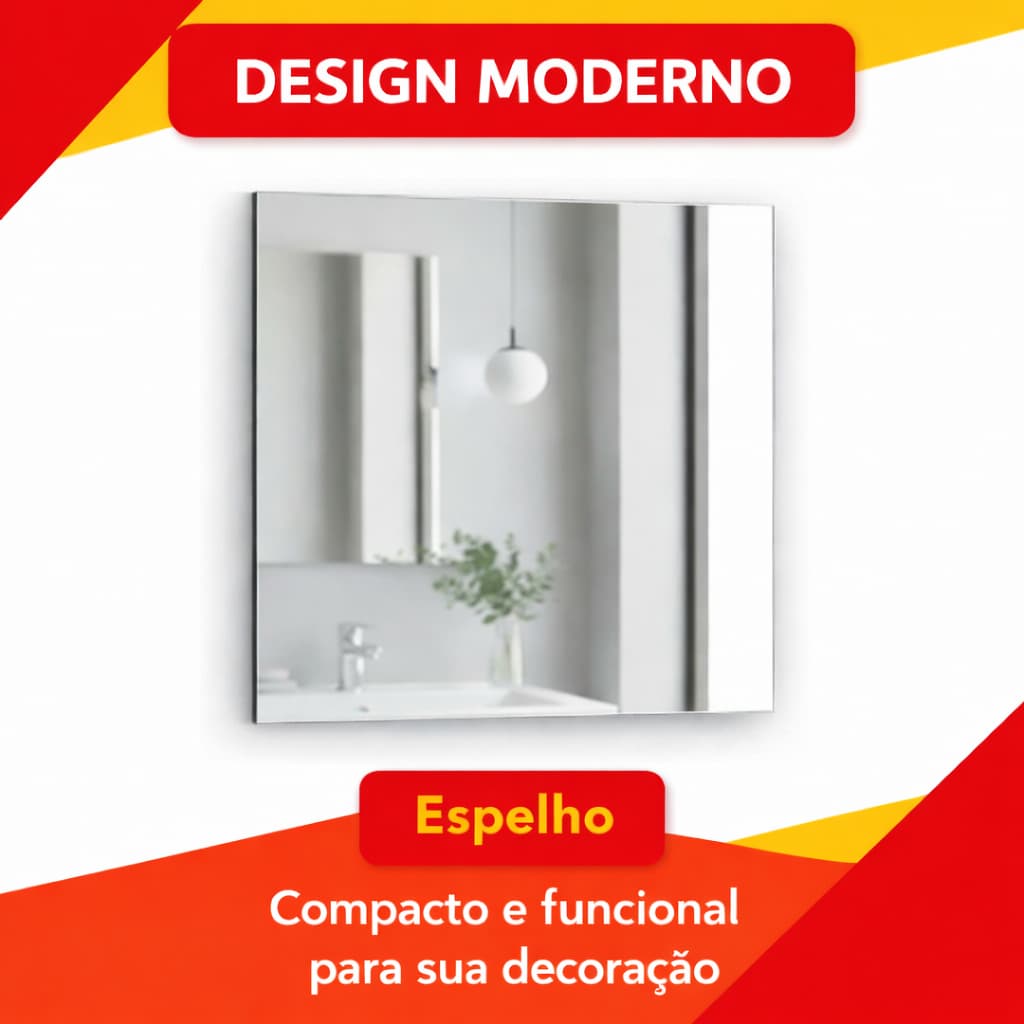 Espelho quadrado multiuso 70x70cm de parede decoração banheiro