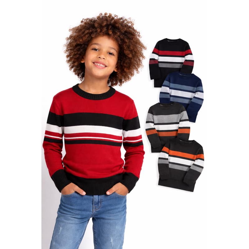 Kit 2 Suéter Infantil Tricô Menino Masculino Tam 1 ao 16 Anos Cores Sortidas Quentinho