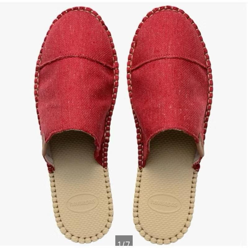 Chinelo Alpargata Mule vermelho apache nr 36