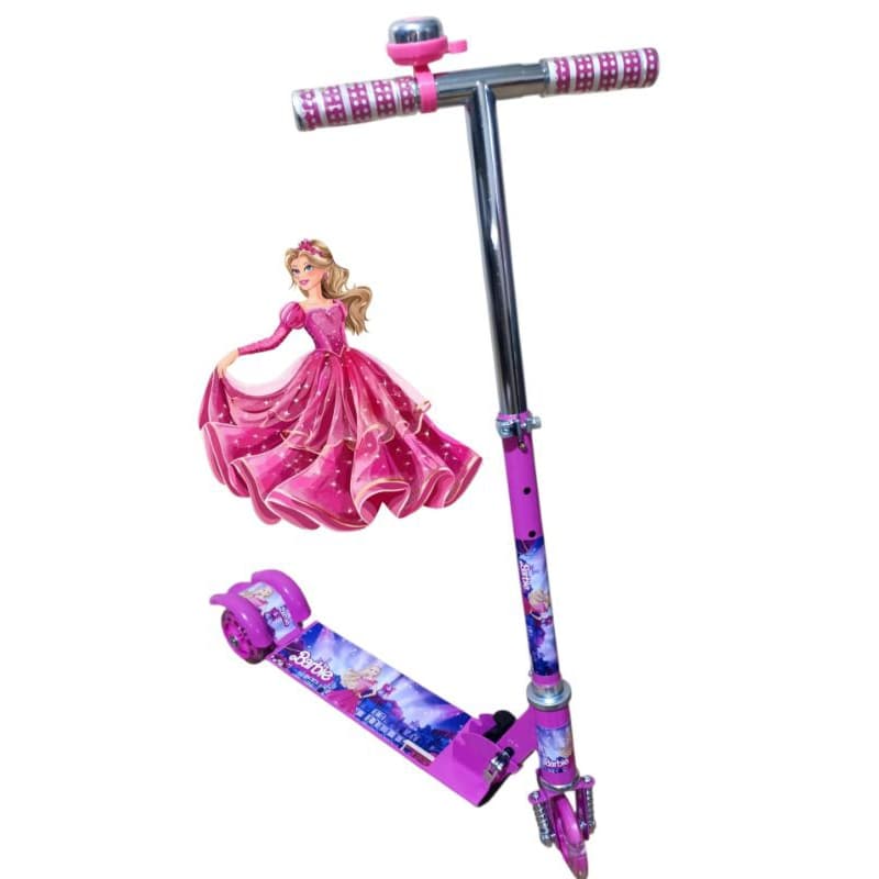 Patinete 🛴Dobrável Metal 🪙 Barbie 🩷 Rosa