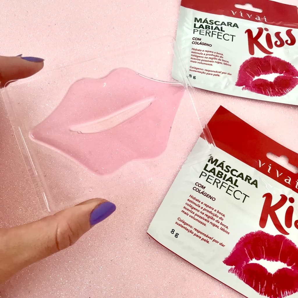 Máscara Labial Colágeno Perfect Kiss Vivai Hidratante Labial