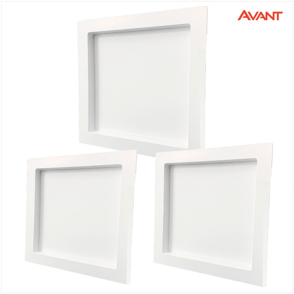 Kit 3 Painel Comfort Avant 18W Embutir Recuado Bivolt Cor 4000K Branco Neutro