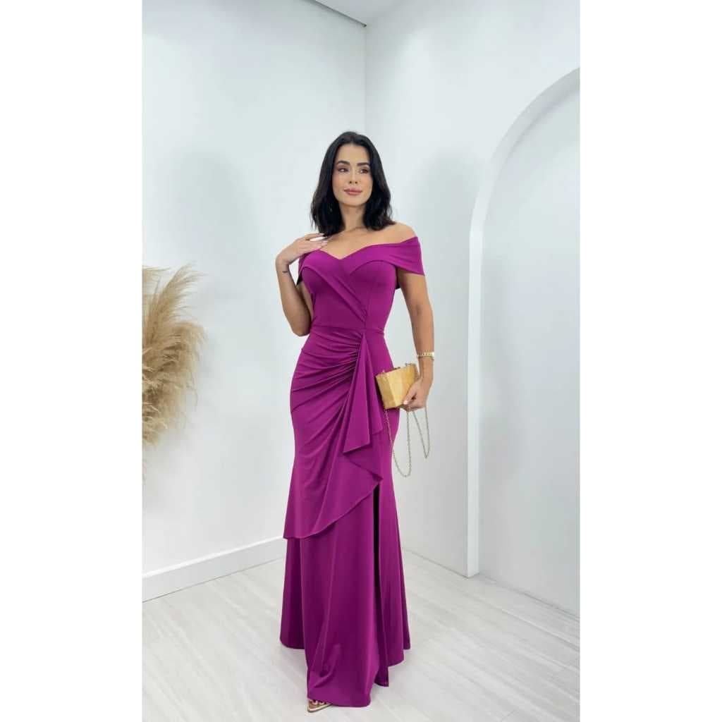 Vestido longo feminino luxo casamento Festa madrinha longo Grécia Grega Tomara que caia Decote X