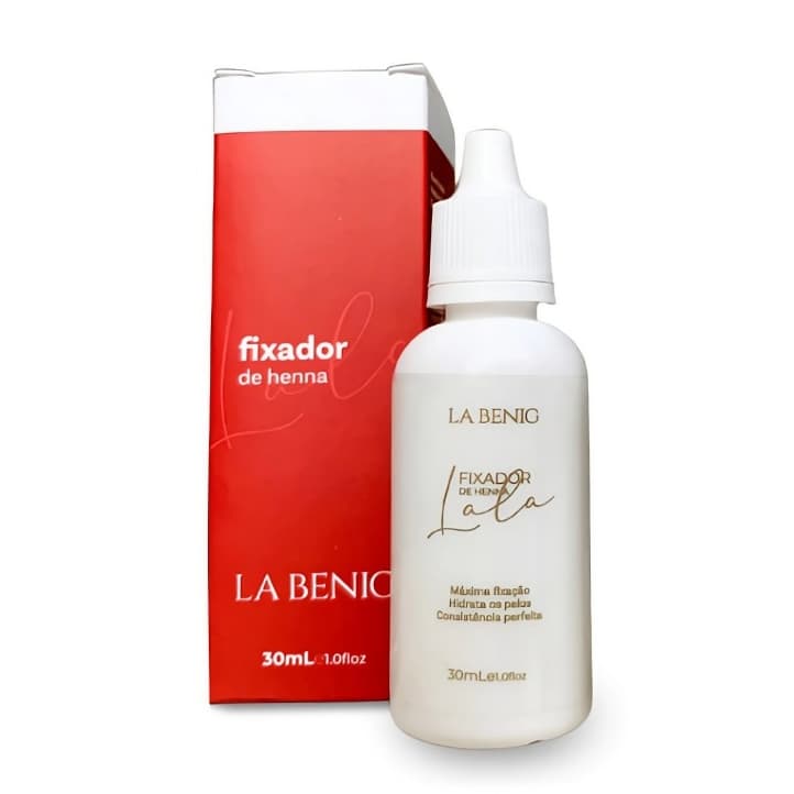 Fixador Henna Sobrancelhas La Benig 30mL Máxima Fixação - La Benig Sobrancelhas Máxima Fixação