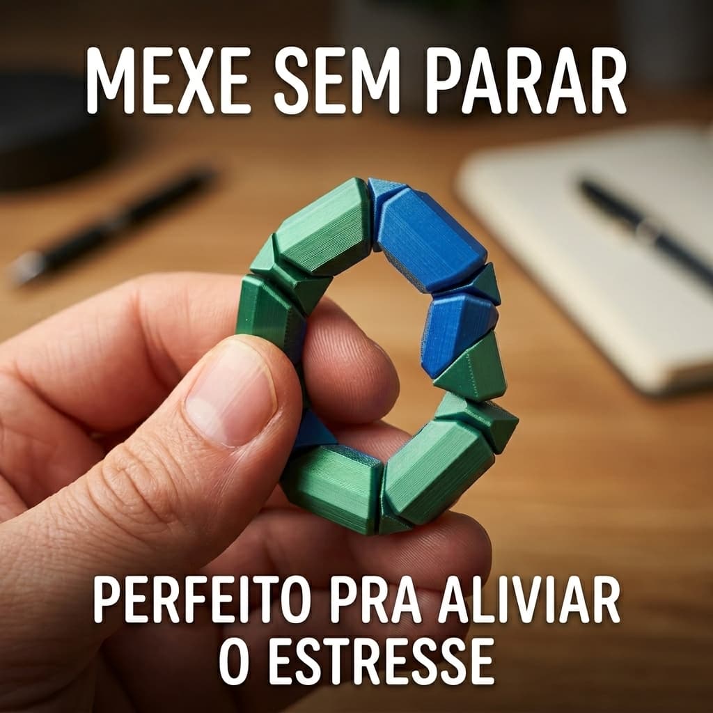 Pulseira Sensorial Articulada Premium - Fidget Toy Anti-Stress e TDAH