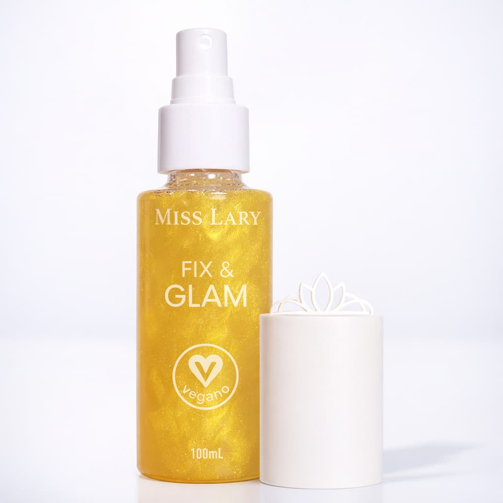 BRUMA FIXADORA FIX & GLAM GOLD MISS LARY 100ml Fixação + Iluminação
