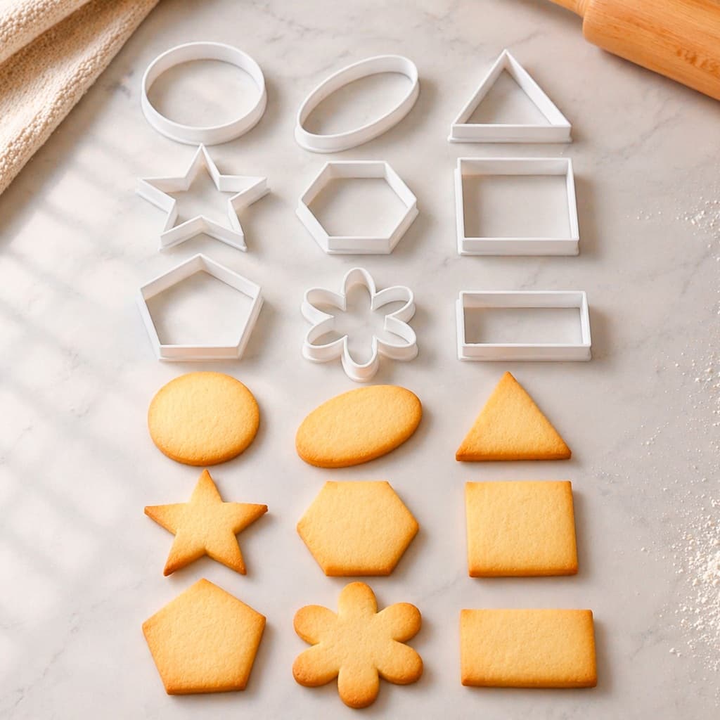 Cortadores De Biscoito Formas - Kit 9 Peças