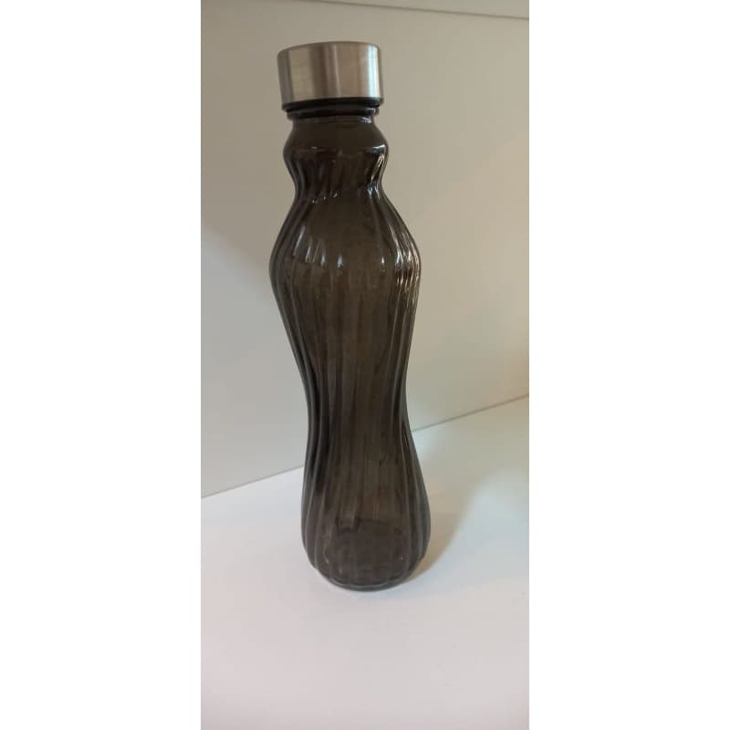 Garrafa de vidro 500 ml com tampa de inox cor preto,Academia,Treino,Trabalho,Água