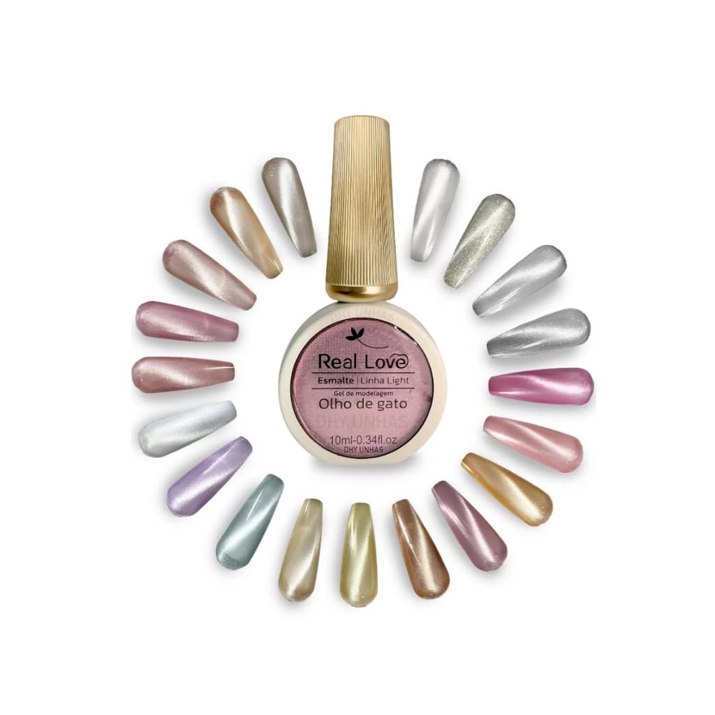 REAL LOVE ESMALTE EM GEL MAGNÉTICOS/OLHO DE GATO/DECORAÇAO/GRINGA/PROFISSIONAL/UNHA DE GEL