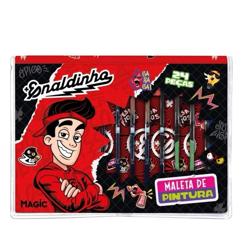 Maleta de pintura e Kit Carimbo Infantil Roller Divertido Fofo Menina e menino