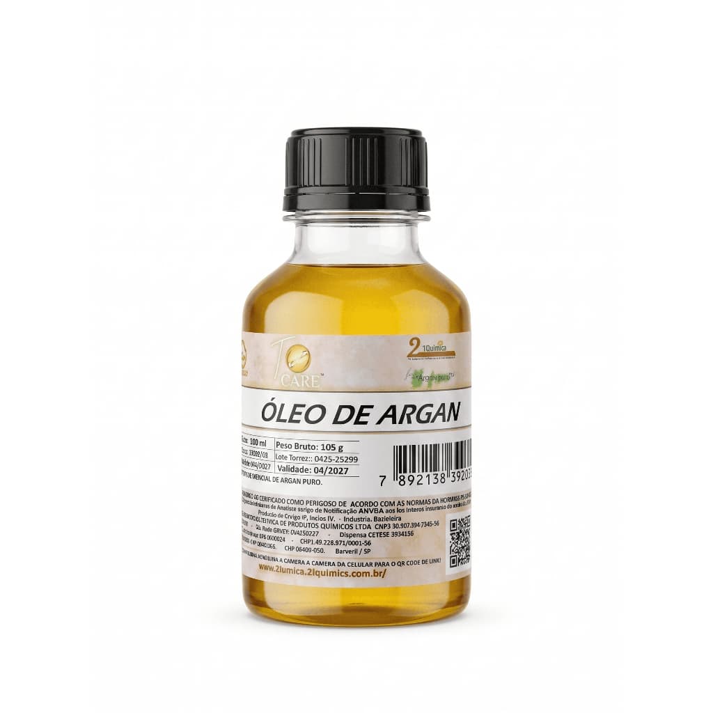 Óleo De Argan 100% Puro Tratamento E Reparação Capilar 100ml