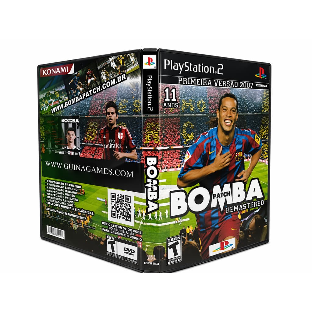 Bomba Patch Especial Remastered 2007 Ps2 Bomba Patch Nostalgia Game de Futebol Divertido Versão Antiga