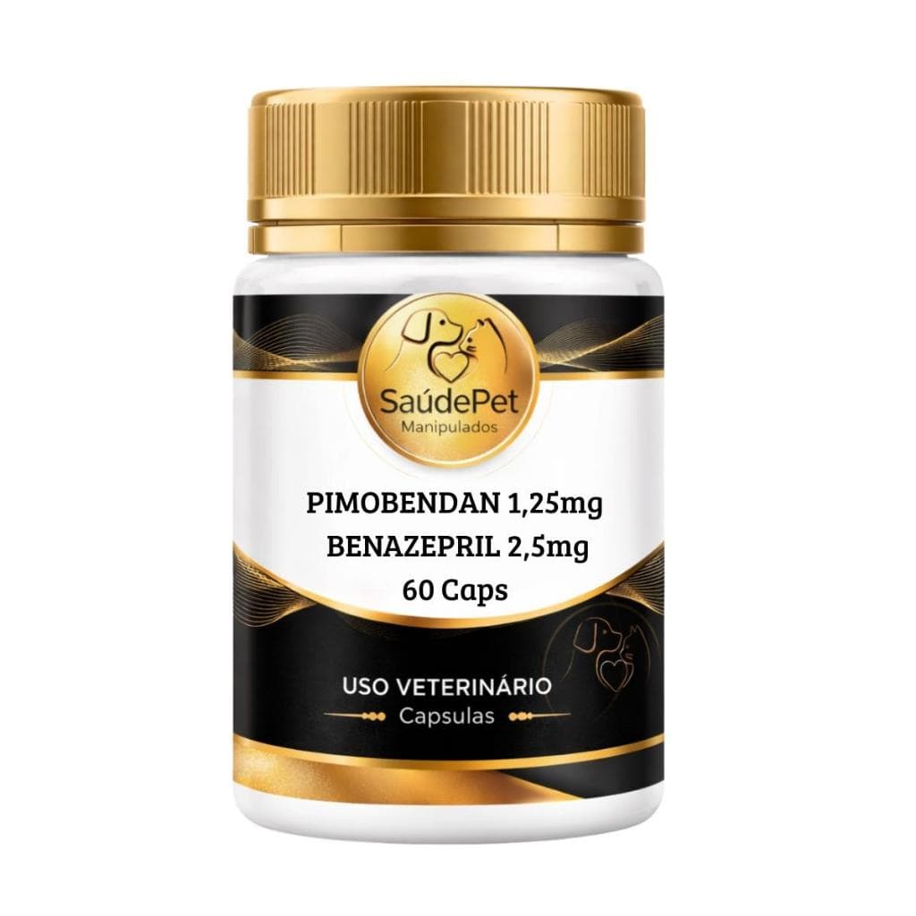 PIMOBENDAN 1,25 + BENAZEPRIL 2,5MG - 60 CAPS Qualidade Premium