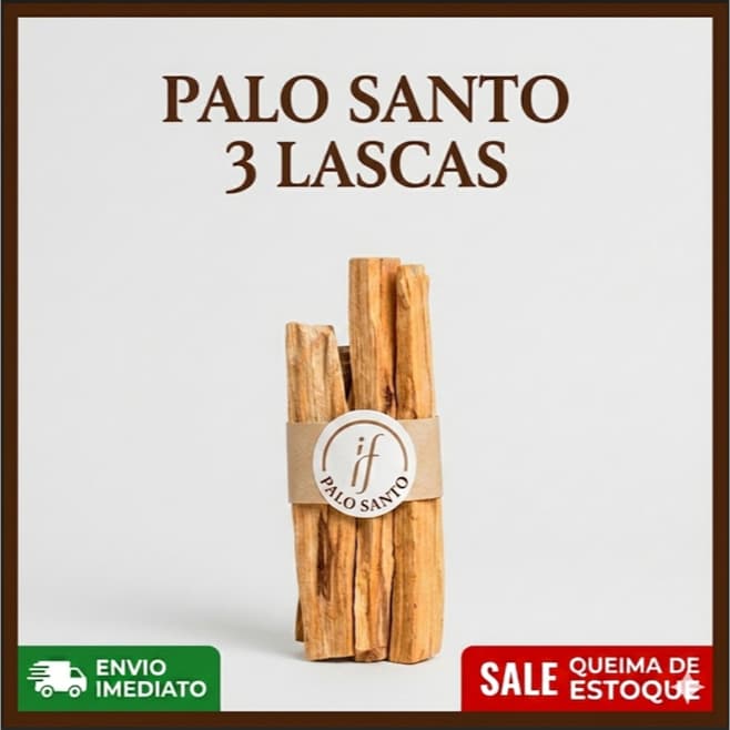 Palo Santo p iniciantes 3 unidades +instrução de uso. Limp energ Proteção Espiritual CORTE EXCLUSIVO