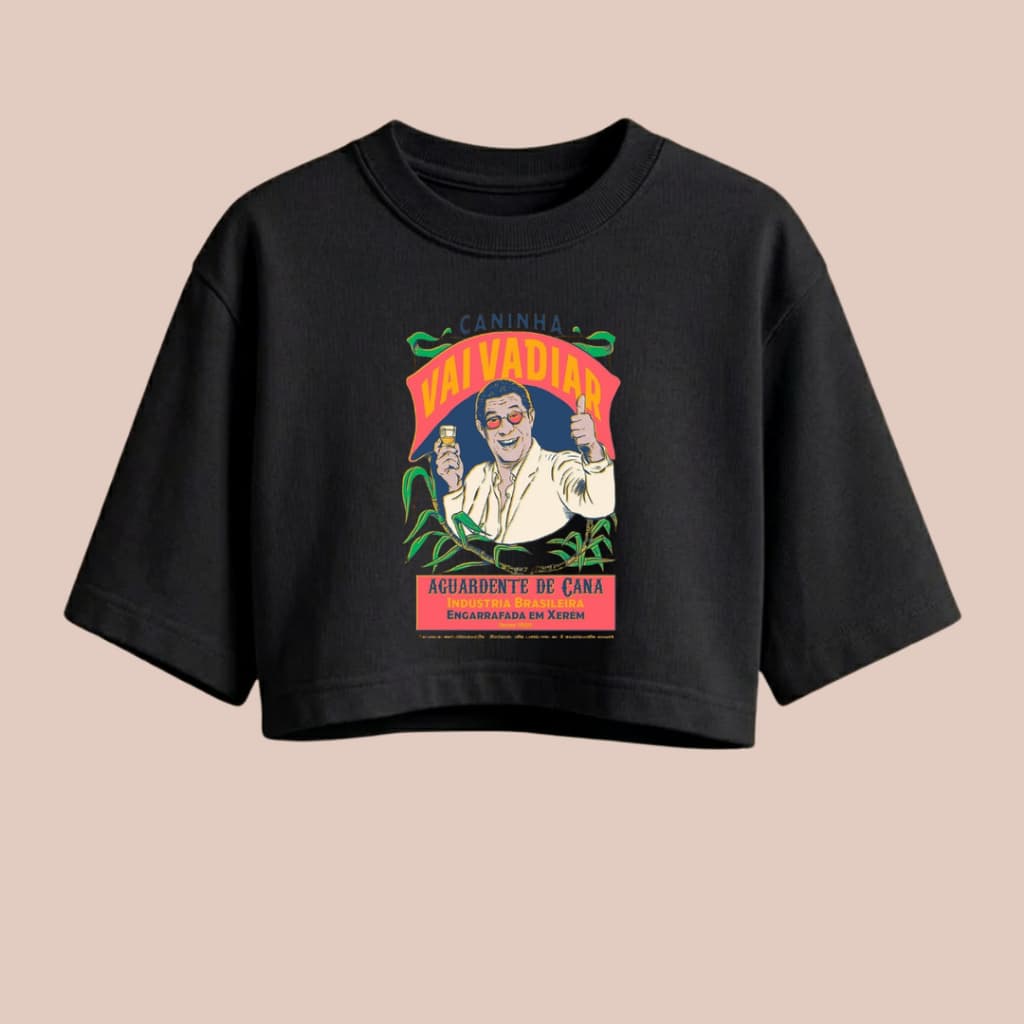 Cropped Zeca Pagodinho Feminino Meme Divertido Roupa Barzinho Estilosa combina com tudo envio rapido leve e respiravel