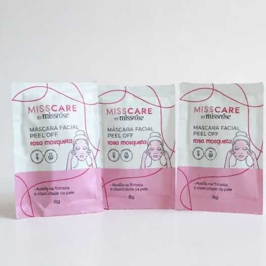 Kit 3 Máscara Facial Peel Off MISSCARE Rosa Mosqueta  e Controle de Oleosidade – 8g