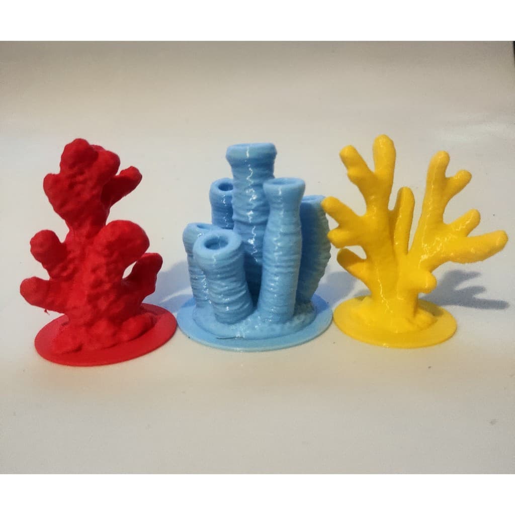 Decoração Aquário Colorida Artificial Enfeite Pequeno Kit 3 Mini Corais para Aquário Altura 5cm Betta