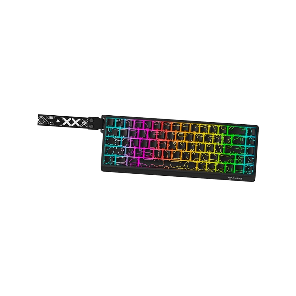Teclado Gamer 65% Clanm Arkan Night Preto Rgb Membrana