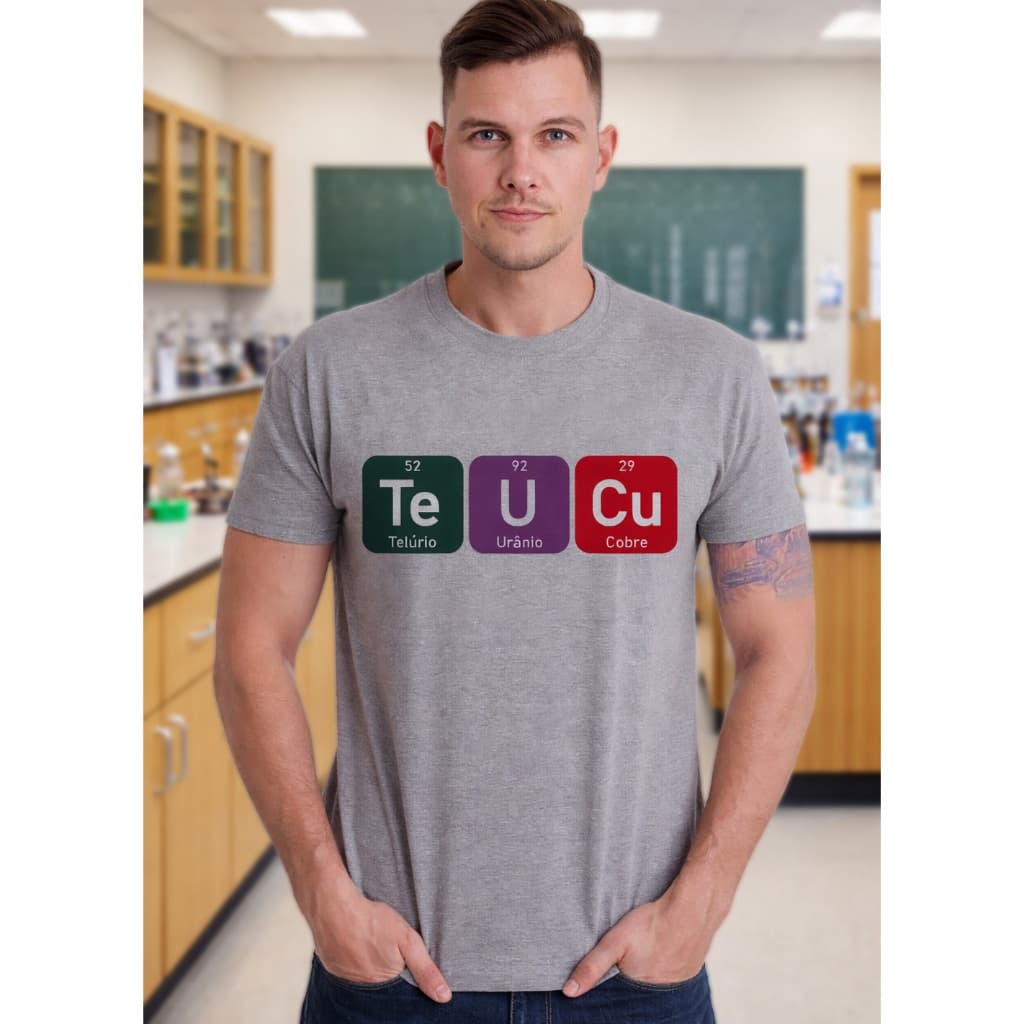 Camisa Camiseta Teu Cu Química Tabela Periódica Masculina Moda Humor Memes Criativos