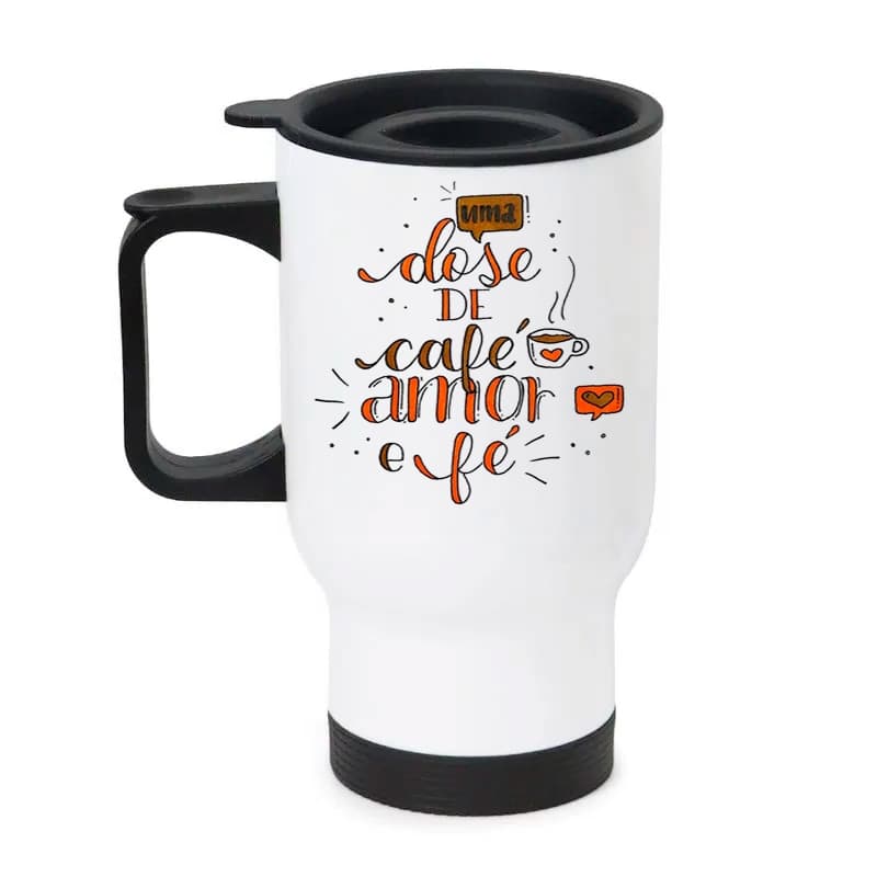 Caneca Térmica Inox Personalizada para Café e Chá | Presente Criativo