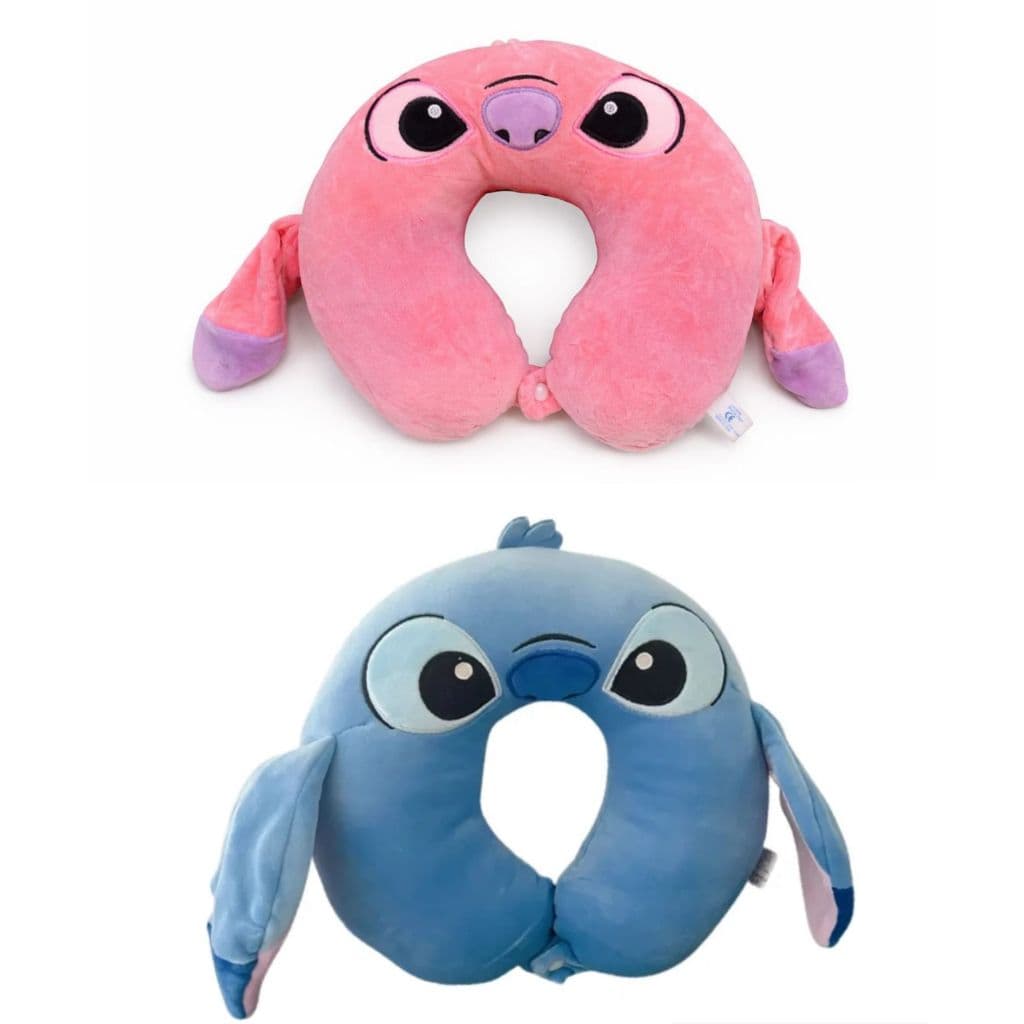 Almofada Pescoço Viagem Travesseiro Stitch E Angel