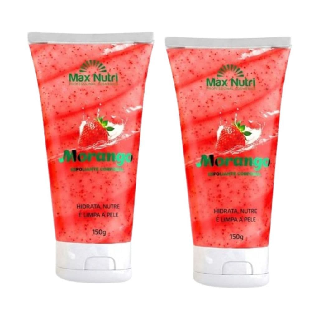 ESFOLIANTE CORPORAL SUAVE MORANGO 150gr MAX NUTRI 2un