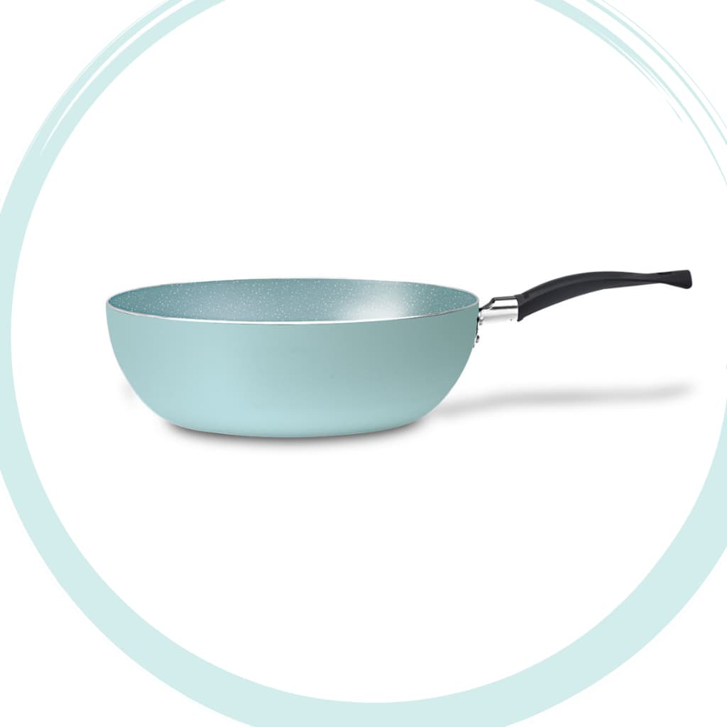 Wok Frigideira Brinox Antiaderente Ceramic Life Rainbow Ø24cm 2,65 Litros Verde