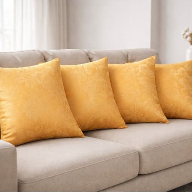 jogo com 4 capas de almofada de jaquard com ziper 45x45 decorativa para sala e quarto envio já
